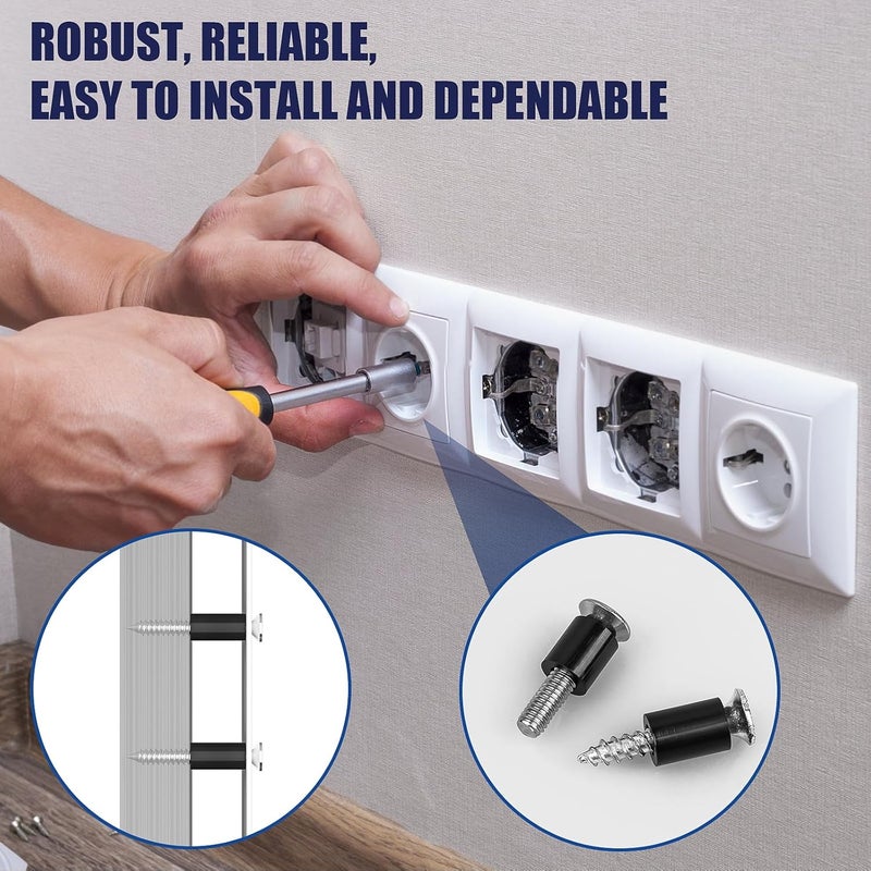 wegoup 330 Pcs Black Nylon Electrical Outlet Spacers Kit - Non-Threaded Round Plastic Spacers for Switch & Receptacle Screws, Secure Fit Spacer Assortment for Outlet Installation - Image 5